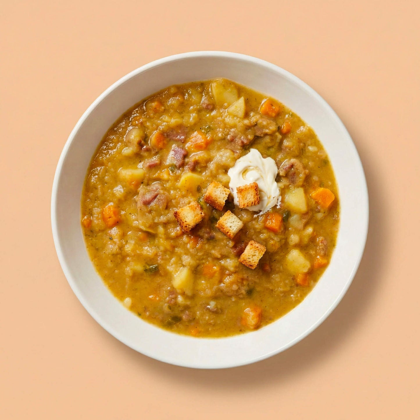 Bio Kartoffelsuppe mit Rindfleisch