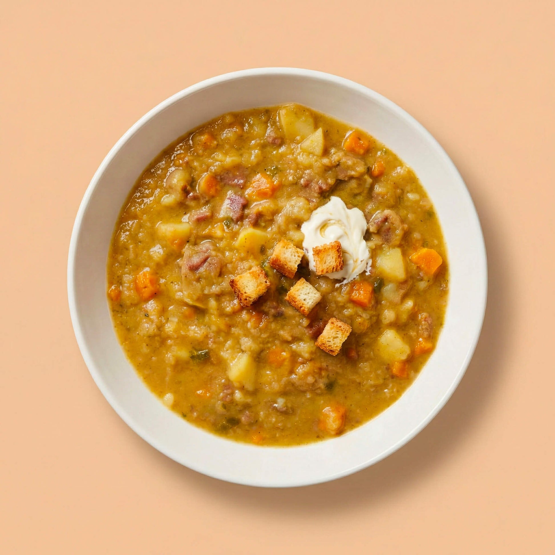 Bio Kartoffelsuppe mit Rindfleisch